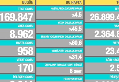 8.962 vaka, 958 hasta, 170 ölüm