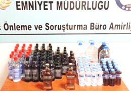 95 litre kaçak alkol ele geçirildi