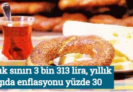 Açlık sınırı 3 bin 313 lira, yıllık gıda enflasyonu yüzde 30
