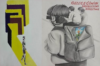 Afiş yarışmasını GTO Mesleki ve Teknik Anadolu Lisesi kazandı