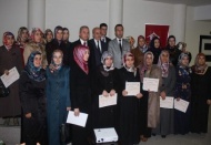 Aile eğitim programına katılanlara sertifika verildi