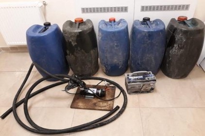 Akaryakıt hırsızı suçüstü yakalandı