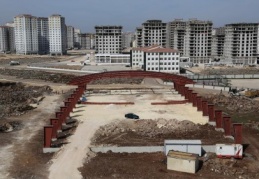 Akkent pazarının yapımı hızla devam ediyor