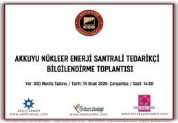 Akkuyu nükleer güç santrali için tedarikçi toplantısı yapılacak