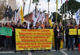 Alanya’da da füze protestosu vardı