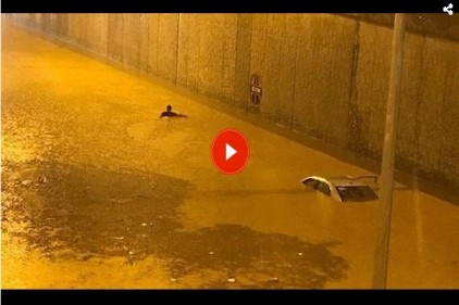 Alanya&#039;da şiddetli yağmur hayatı felç etti