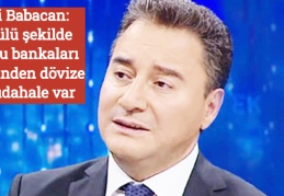 Ali Babacan: Örtülü şekilde kamu bankaları üzerinden dövize müdahale var