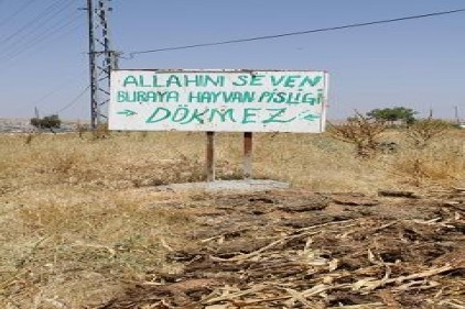 "Allah&#039;ını seven buraya hayvan pisliği dökmez"