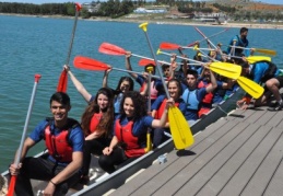 Alleben göletinde yapılan yarışlara 16 lise katıldı