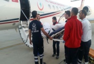 Ambulans uçakla Ankara’ya gönderildi
