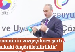 'Ekonominin vazgeçilmez şartı hukuki öngörülebilirliktir'