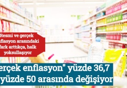 "Gerçek enflasyon" yüzde 36,7 ile yüzde 50 arasında değişiyor