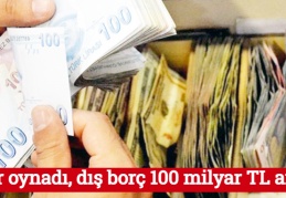 "Kur oynadı, dış borç 100 milyar TL arttı"