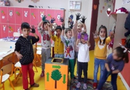Anaokulundan Ağaç Dostları projesi 