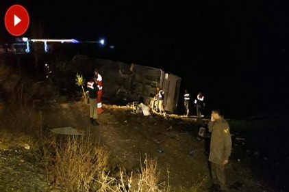 Ankara&#8217;da otobüs kazası: 10 yaralı