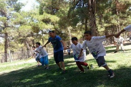 Anne ve çocukları için kamp düzenlendi