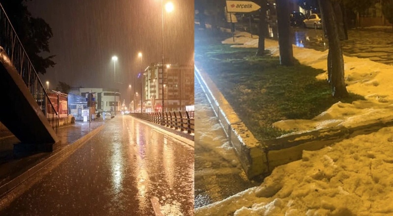 Antep ve Kilis’te sağanak ve dolu etkili oldu