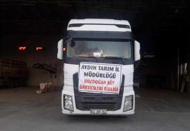 Antepli depremzede hayvancılara Aydın’dan 20 ton yem desteği