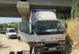 Antep’ten çalınan kamyon Suriye’ye götürülüyordu