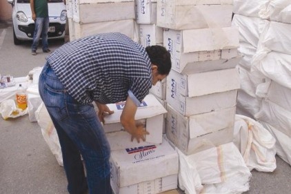 Antep&#8217;ten İstanbul&#8217;a kaçak sigara sevkiyatı yolda engellendi