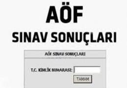 AÖF sınav sonuçları açıklandı