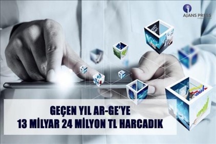 Ar-Ge faaliyetleri için 13 milyar 24 milyon TL. harcandı