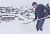 Araban Ovası’na yağan kar ‘Beyaz Altın’dır