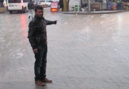 Araban’a dolu yağdı