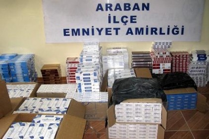 Araban&#8217;da 10 bin 300 paket kaçak sigara ele geçirildi 