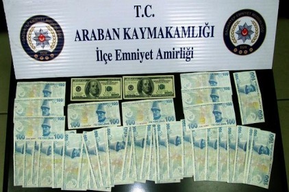 Araban&#8217;da Emniyet Amirliği ekipleri sahte para ele geçirdi