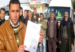 Arabanlı Dolmuş şoförleri eylem yaptı