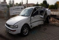 Araç hurdaya döndü