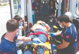 Araç şarampole yuvarlandı