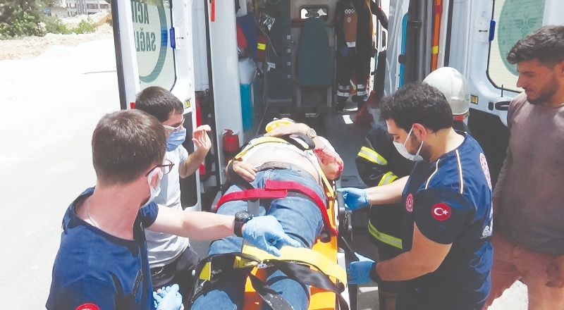 Araç şarampole yuvarlandı