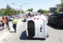 Aracın devrini aldıktan dakikalar sonra kaza yaptı