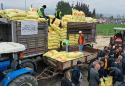 Arpa ve buğday üreticilerine 3 bin ton gübre dağıtıldı