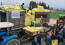 Arpa ve buğday üreticilerine 3 bin ton gübre dağıtıldı