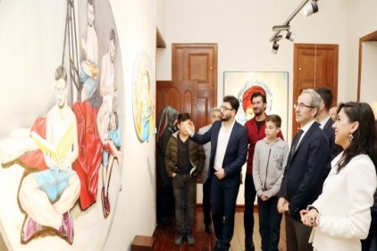 "Art Contact&#8221; karma resim sergisi açıldı
