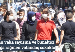 Artan vaka sayısına ve bunaltıcı sıcağa rağmen vatandaş sokakta