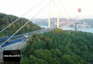 Asfalt çalışmasının sona erdiği FSM Köprüsü havadan görüntülendi