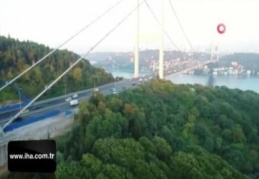 Asfalt çalışmasının sona erdiği FSM Köprüsü havadan görüntülendi