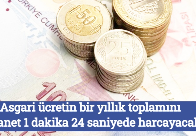 Asgari ücretin bir yıllık toplamını, Diyanet 1 dakika 24 saniyede harcayacak