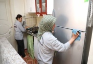 Ateş çiftinin evdeki tüm ihtiyaçları karşılandı