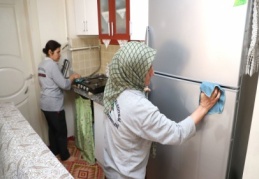 Ateş çiftinin evdeki tüm ihtiyaçları karşılandı