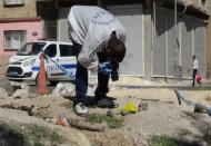 Atık su kanalında el bombası bulundu