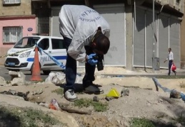 Atık su kanalında el bombası bulundu