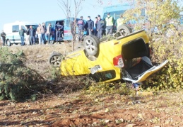 Bahçeye uçan taksinin şoförü hayatını kaybetti