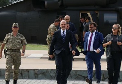 Bakan Soylu güvenlik zirvesi için Hatay'da