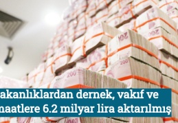 Bakanlıklardan dernek, vakıf ve cemaatlere 6.2 milyar lira aktarılmış