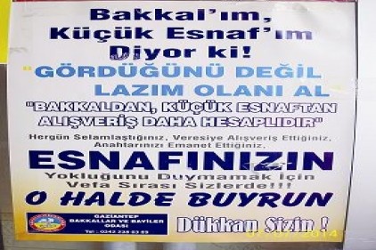 Bakkallar ve Bayiler Odası vatandaşı uyarıyor